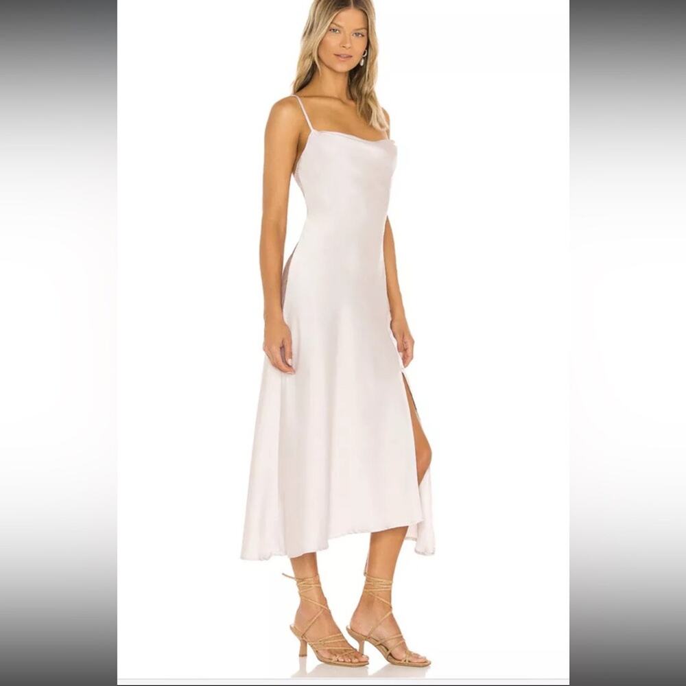 NWOT ASTR the Label Gaia Dress Champagne Beige Tie Open Back Party XS - Picture 2 of 6